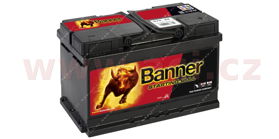 70Ah baterie 640A, prav BANNER STARTING BULL 278x175x175