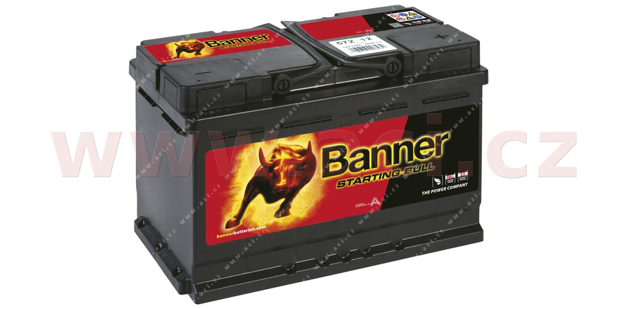 72Ah baterie 640A, prav BANNER STARTING BULL 278x175x190