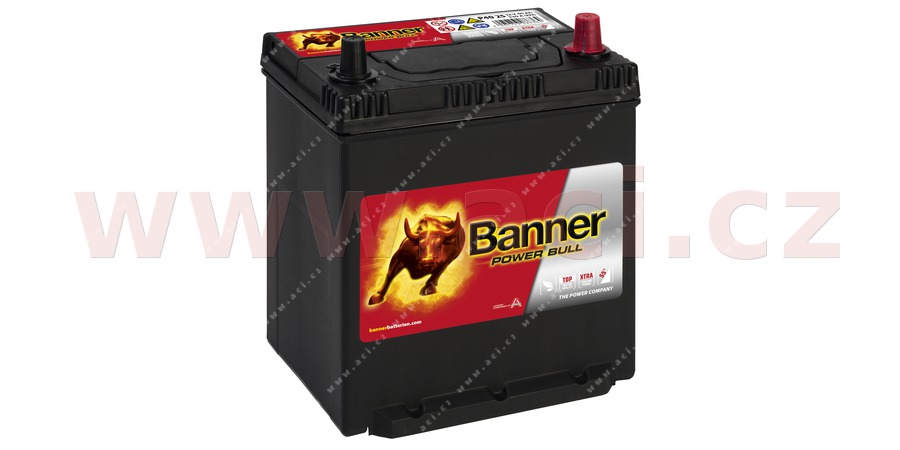 40Ah baterie, 300A, prav, zk ply BANNER POWER BULL 187x137x2