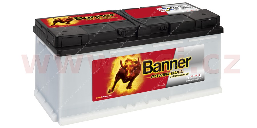 110Ah baterie, 850A, prav BANNER POWER BULL PROfessional 394x17