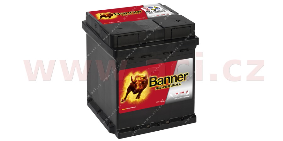 42Ah baterie, 390A, prav BANNER POWER BULL 175x175x190