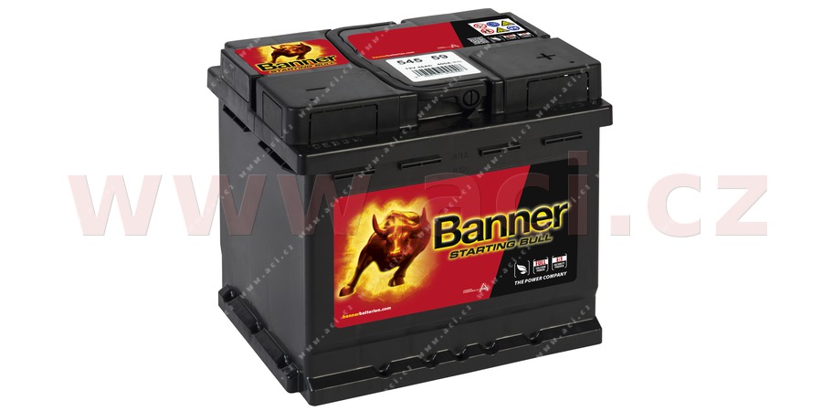 45Ah baterie, 400A, prav BANNER STARTING BULL 210x175x190