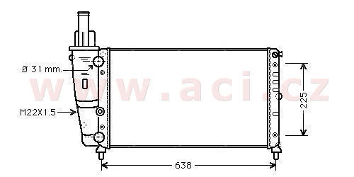 chladi 1.2  60 SPi +AUT [568*322*23] VALEO,DENSO,BEHR-HELLA...
