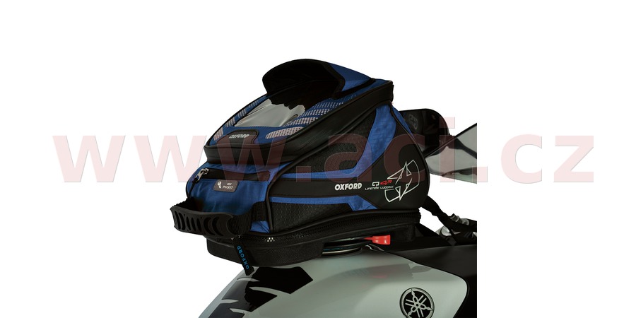 tankbag na motocykl Q4R QR, OXFORD - Anglie (modr, s rychloupn