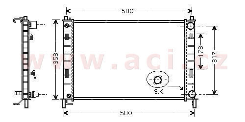 chladi 1.4TDCi (AC) [500*356*26] VALEO,DENSO,BEHR-HELLA...