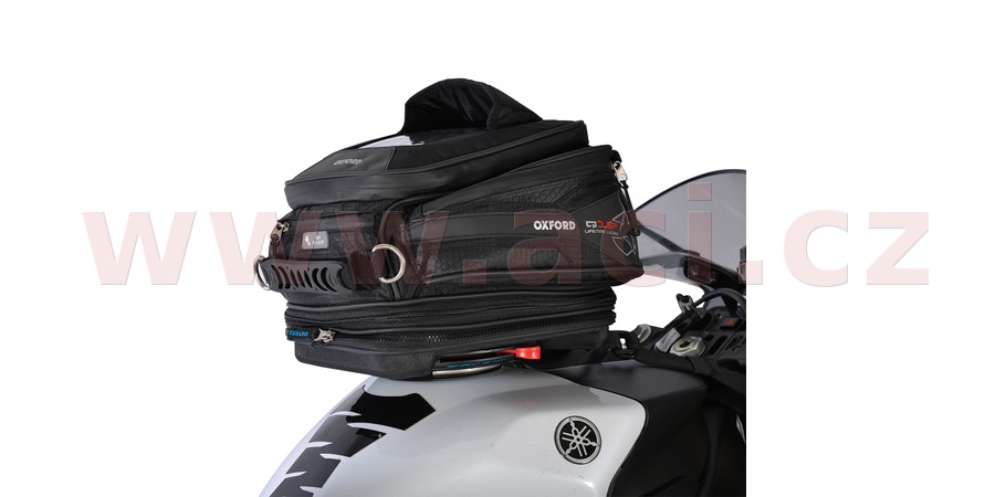 tankbag na motocykl Q15R QR, OXFORD - Anglie (ern, s rychloup