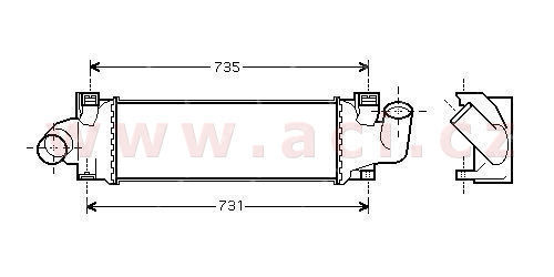 intercooler 1.6TDCi (AUTAC), 1.8TDCi (AC), 2.0TDCi (AUTAC)