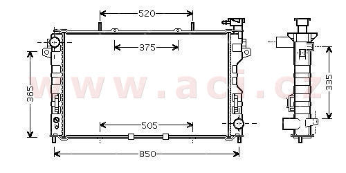 chladi 3.3i 12V (AUTAC), 3.8i (AUTAC) [770*414*34] VALEO,DE