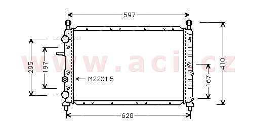chladi 1.8, 2.0 AUT +AC [558*367*34] VALEO,DENSO,BEHR-HELLA...