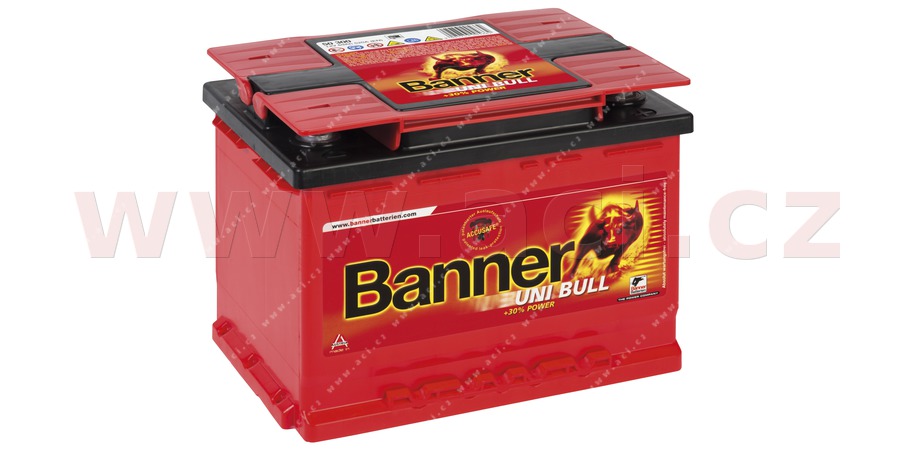 58Ah baterie, 450A, prav/lev BANNER UNI BULL 241x175x175