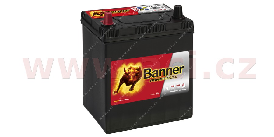 40Ah baterie, 300A, lev, zk ply BANNER POWER BULL 187x127x20