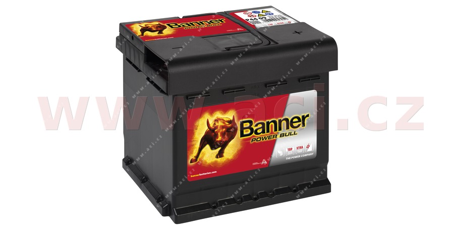 44Ah baterie, 420A, prav BANNER POWER BULL 210x175x175