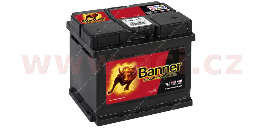 44Ah baterie, 360A, prav BANNER STARTING BULL 210x175x175