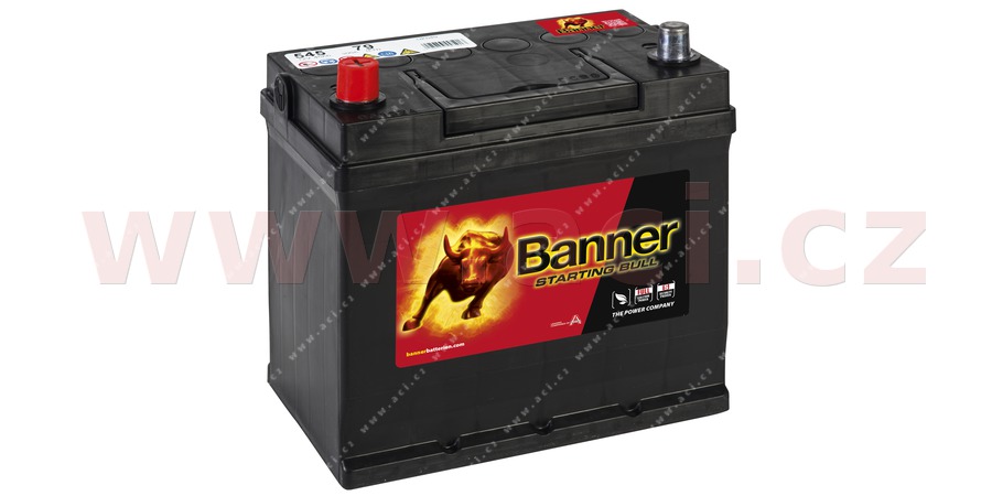 45Ah baterie, 300A, lev BANNER STARTING BULL 218x135x203(225)