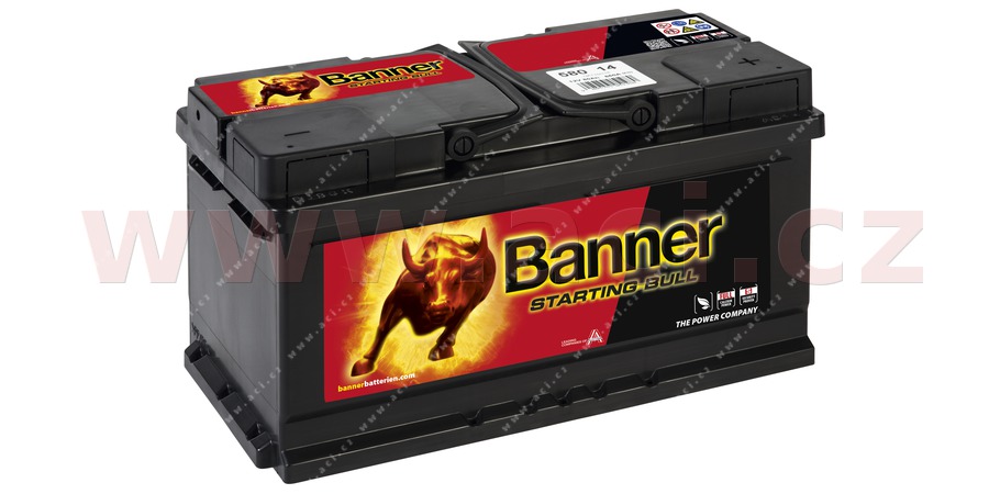 80Ah baterie, 660A, prav BANNER STARTING BULL 315x175x175