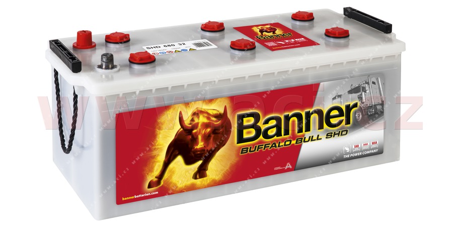 180Ah baterie, 1000A, lev BANNER BUFFALO BULL 514x223x195(220)